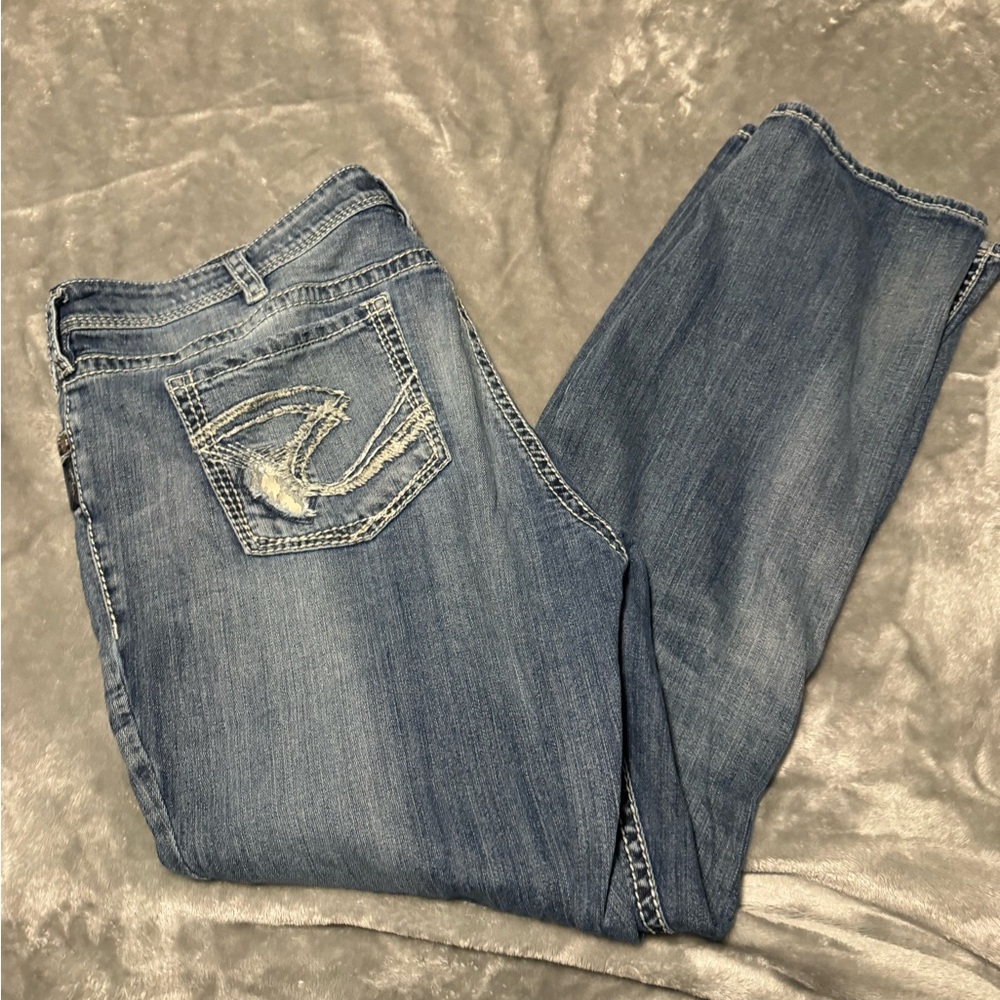 Silver Jeans Blue Tuesday Straight Leg Denim